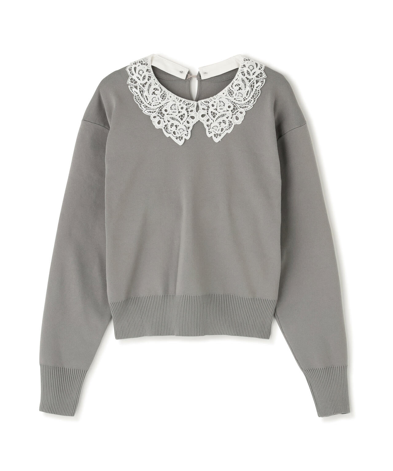 レースカラーフォルムニット