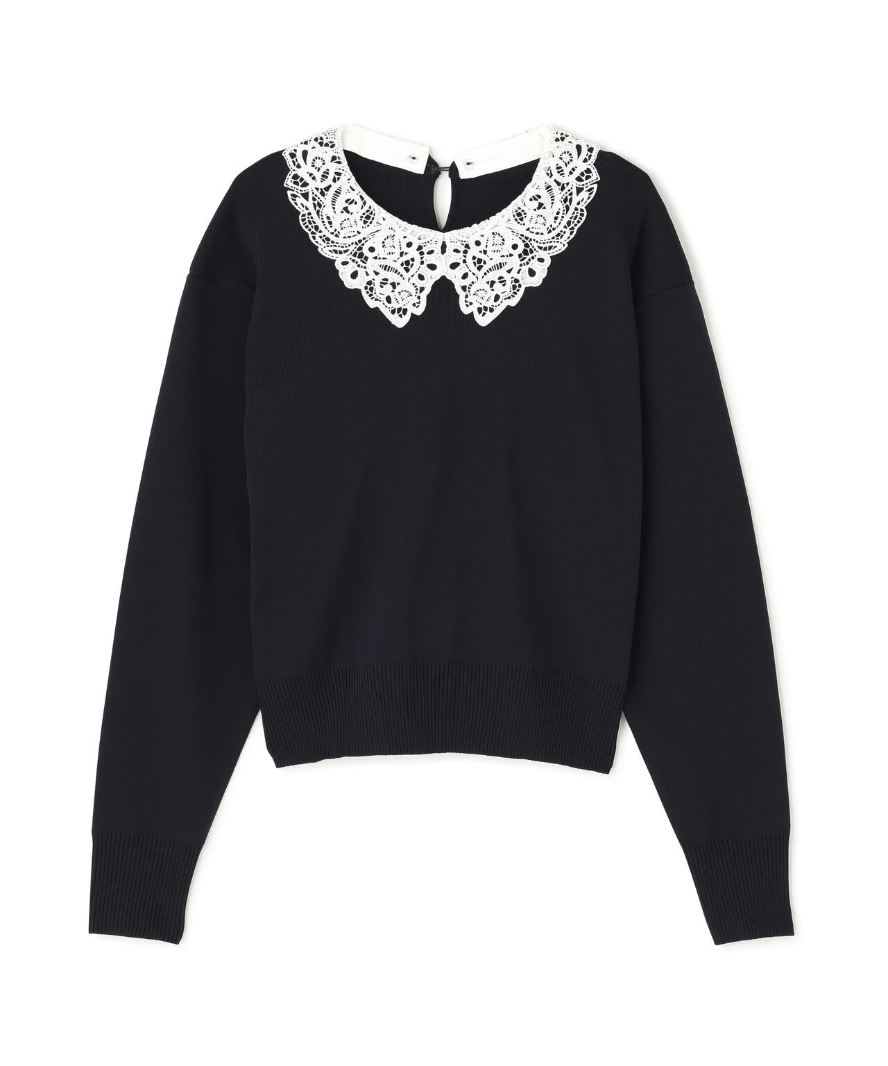 レースカラーフォルムニット