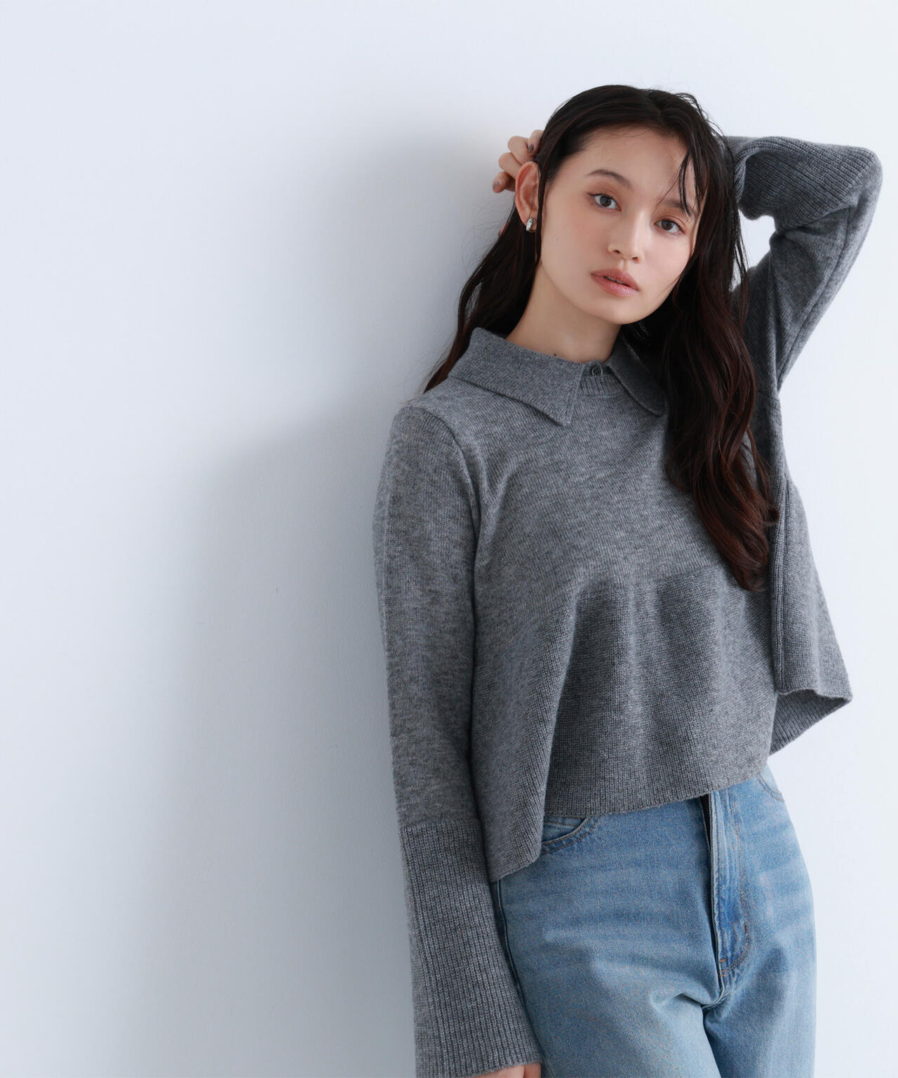 Oggi掲載】襟付きペプラムニット | NATURAL BEAUTY BASIC（ナチュラル