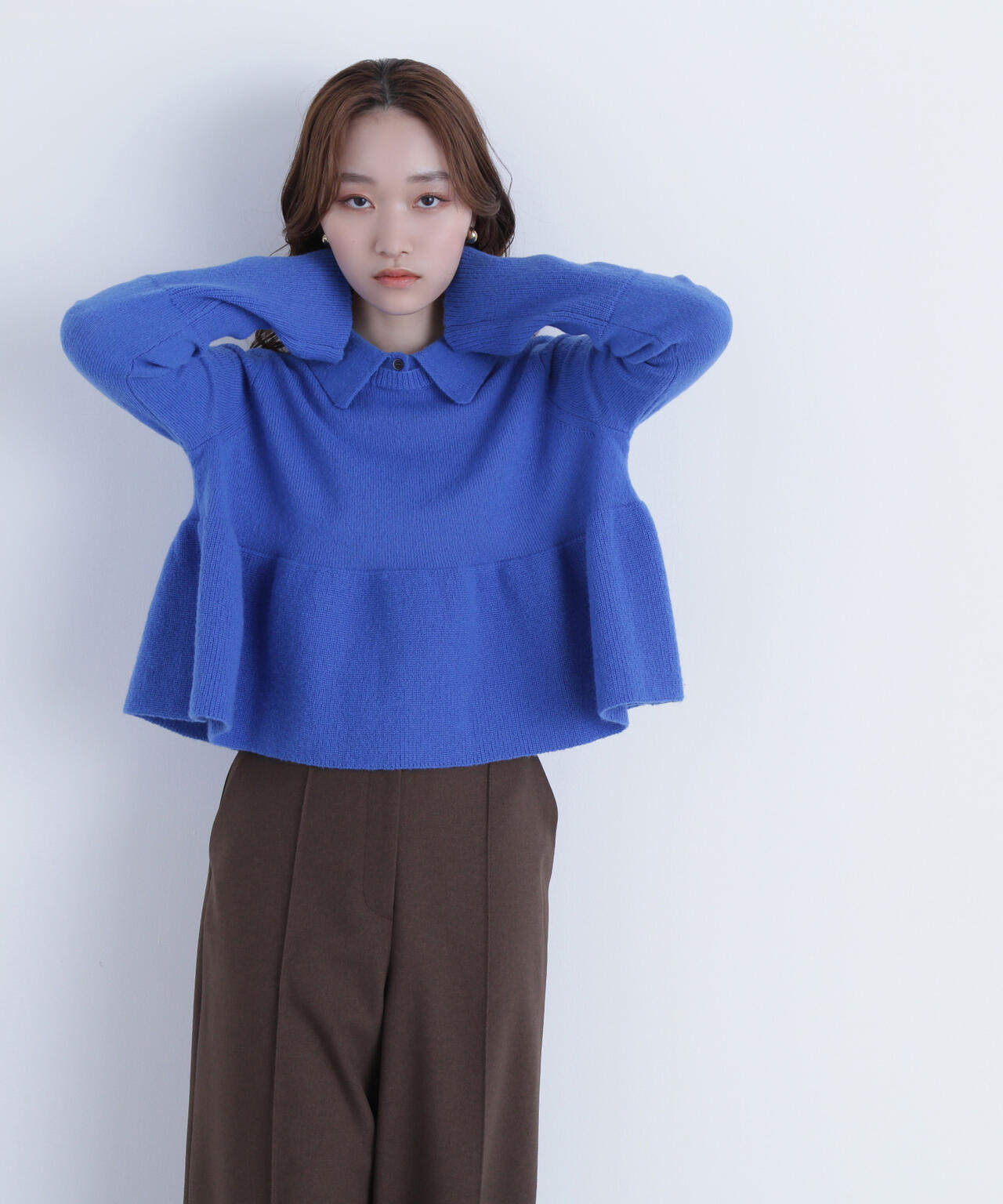 Oggi掲載】襟付きペプラムニット | NATURAL BEAUTY BASIC（ナチュラル