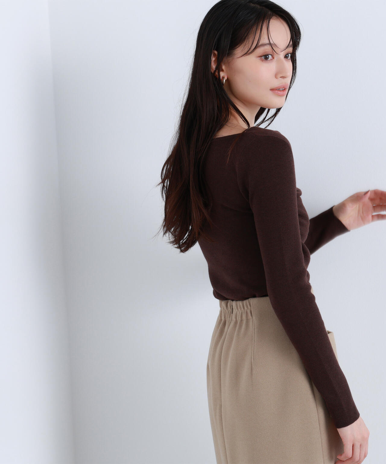 ドレープコンパクトニット