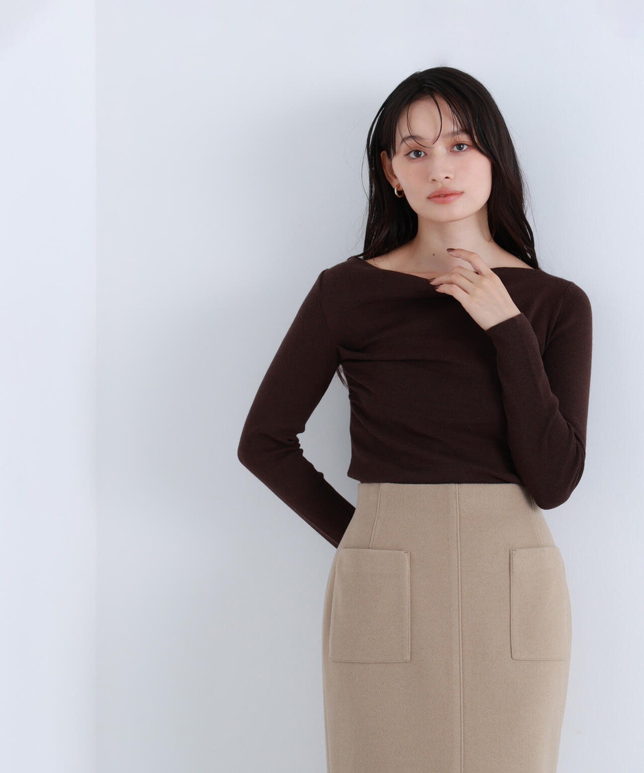 ドレープコンパクトニット