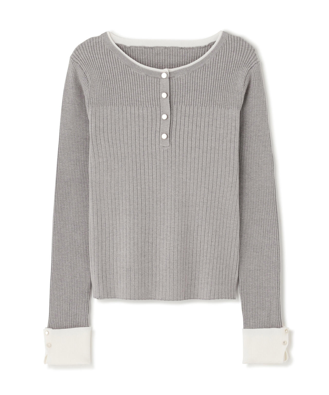 フロントボタンバイカラーニット | NATURAL BEAUTY BASIC