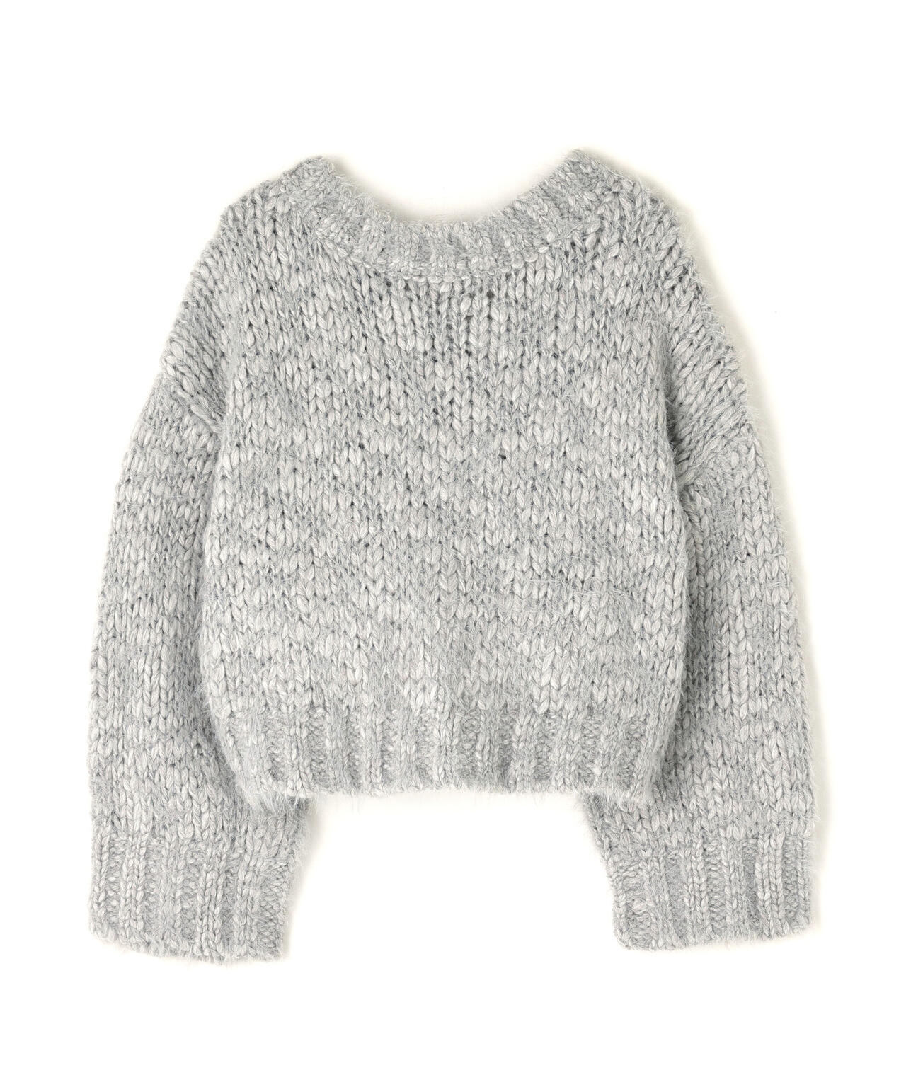 2wayネックスラブヤーンニット