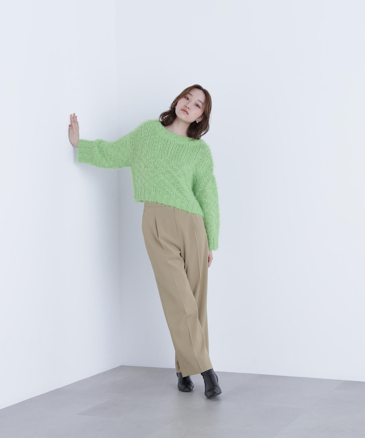 2wayネックスラブヤーンニット | NATURAL BEAUTY BASIC（ナチュラル