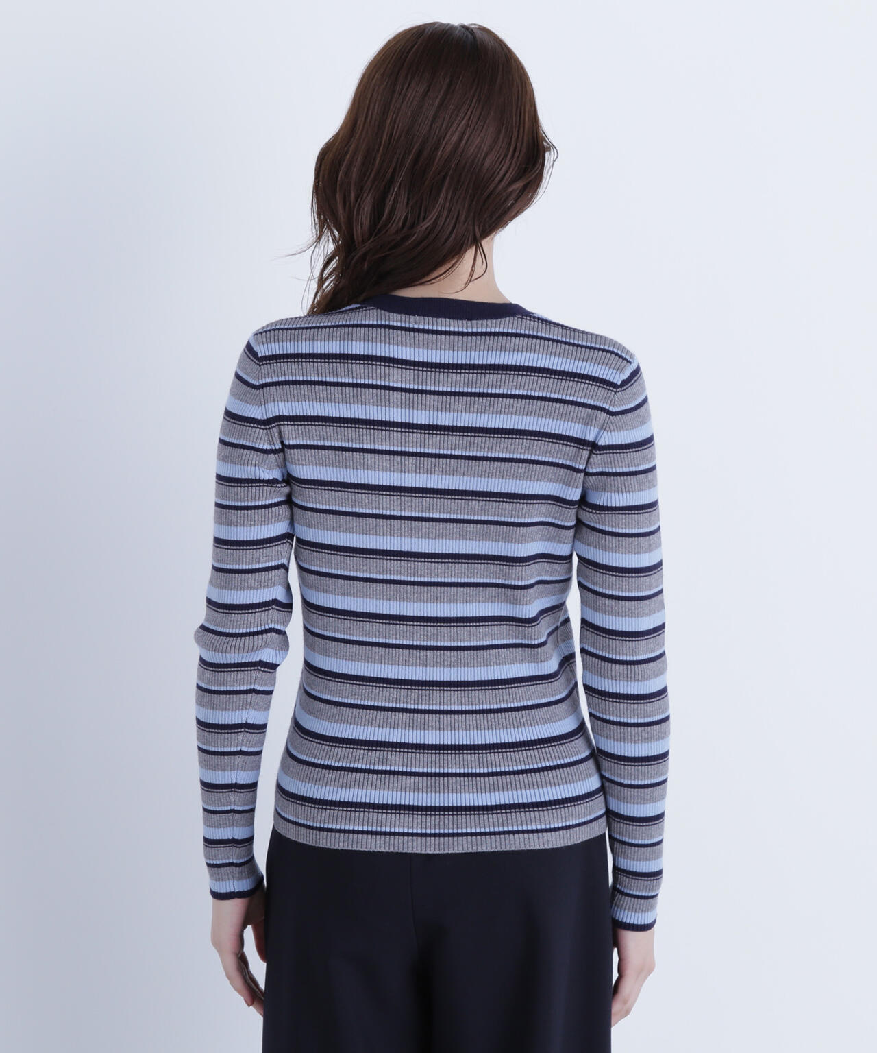 マルチボーダーリブニット | NATURAL BEAUTY BASIC（ナチュラル