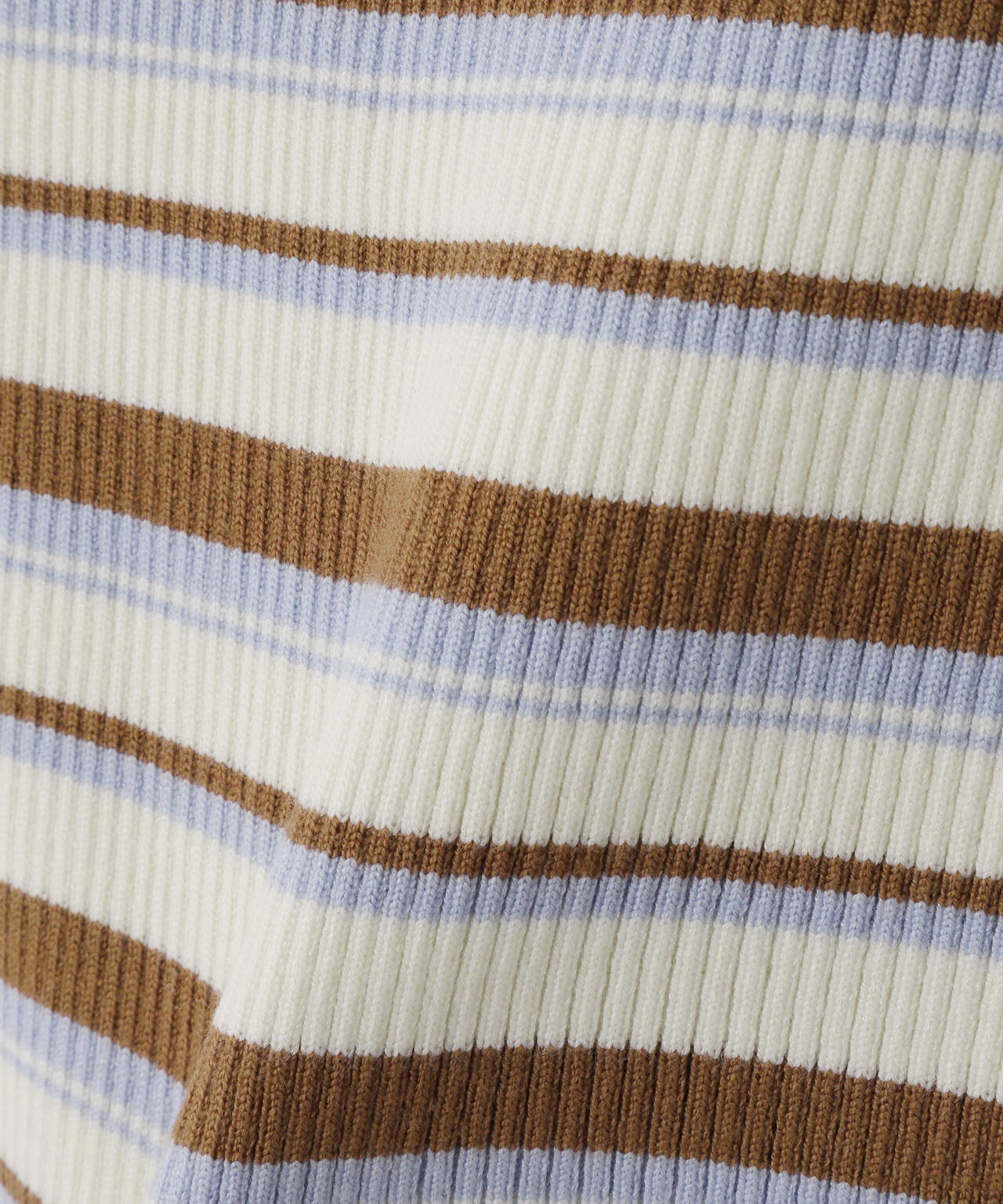 マルチボーダーリブニット