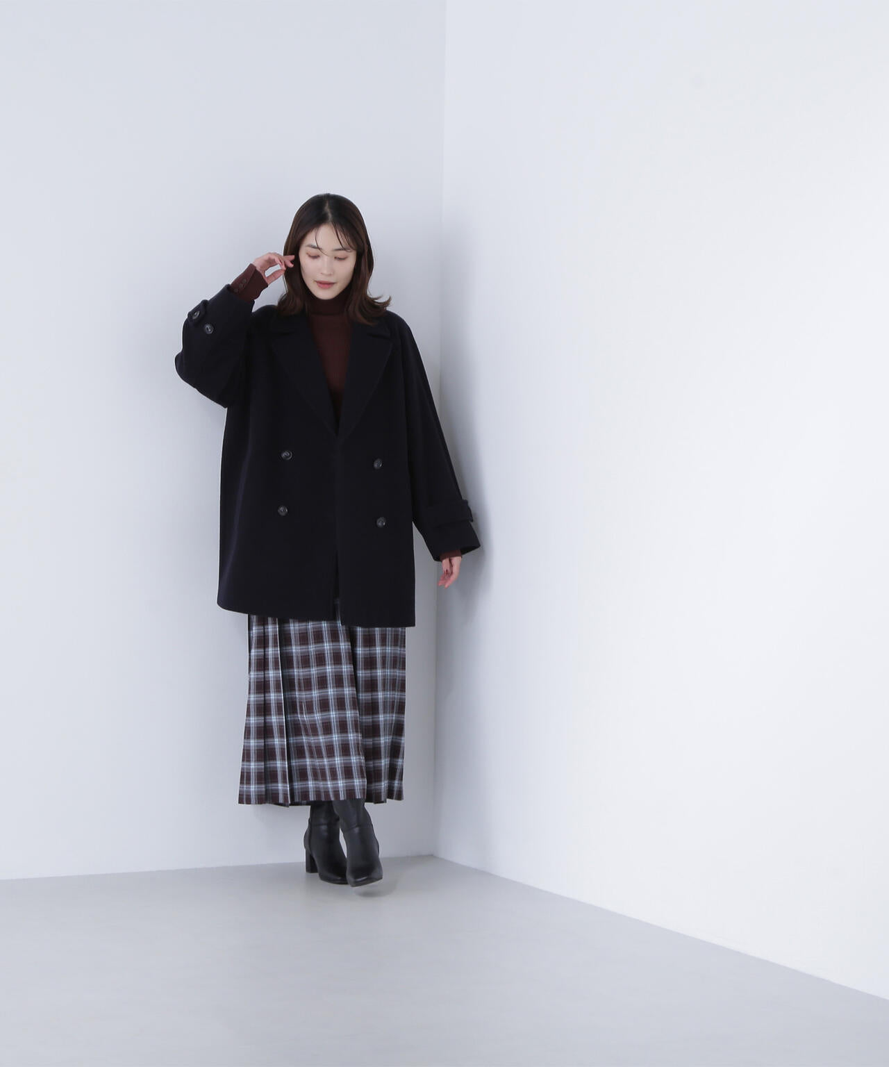 【Oggi掲載】ベーシックタートルネックニット