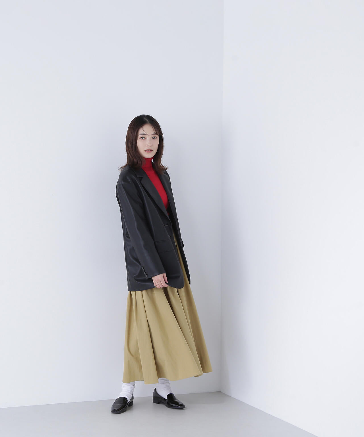 【Oggi掲載】ベーシックタートルネックニット