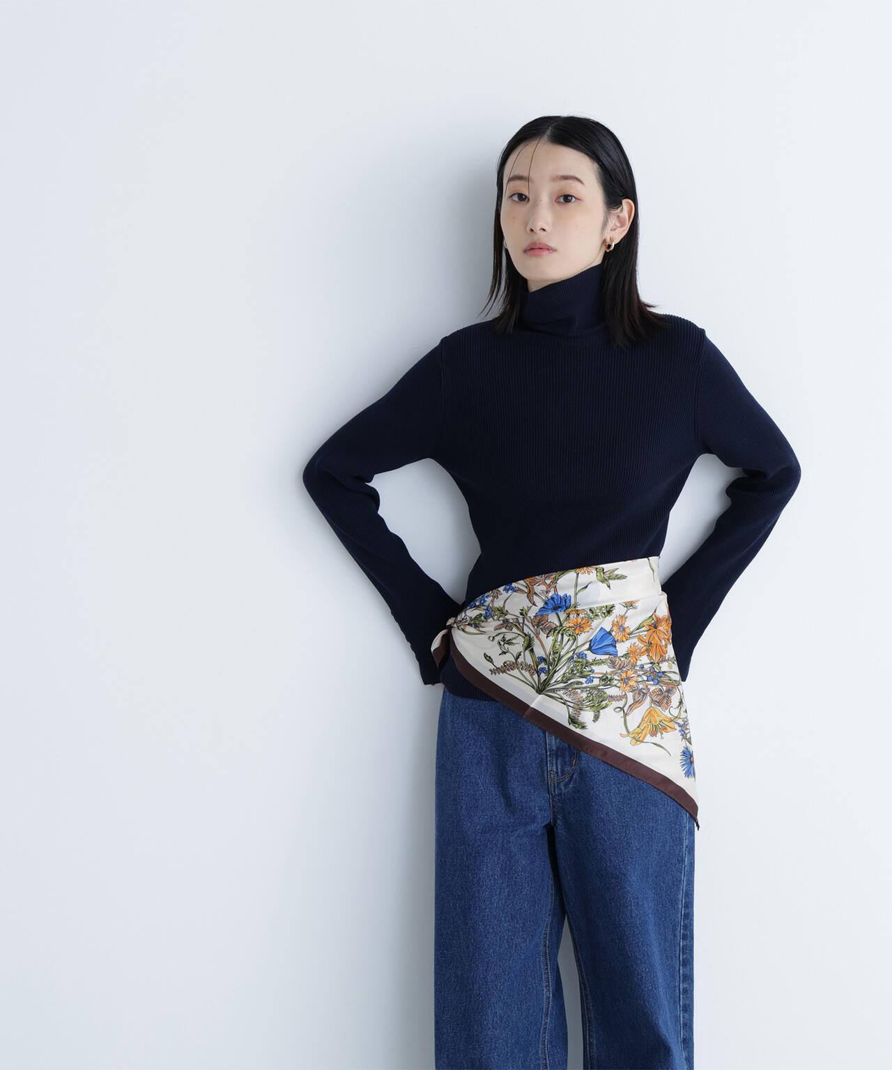 【Oggi掲載】ベーシックタートルネックニット