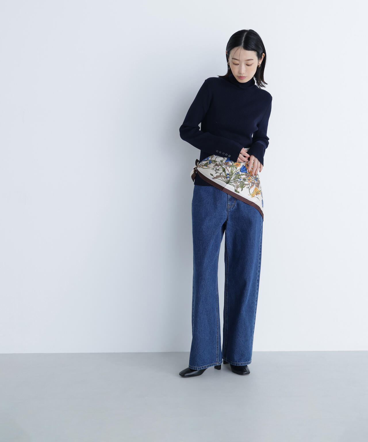 【Oggi掲載】ベーシックタートルネックニット