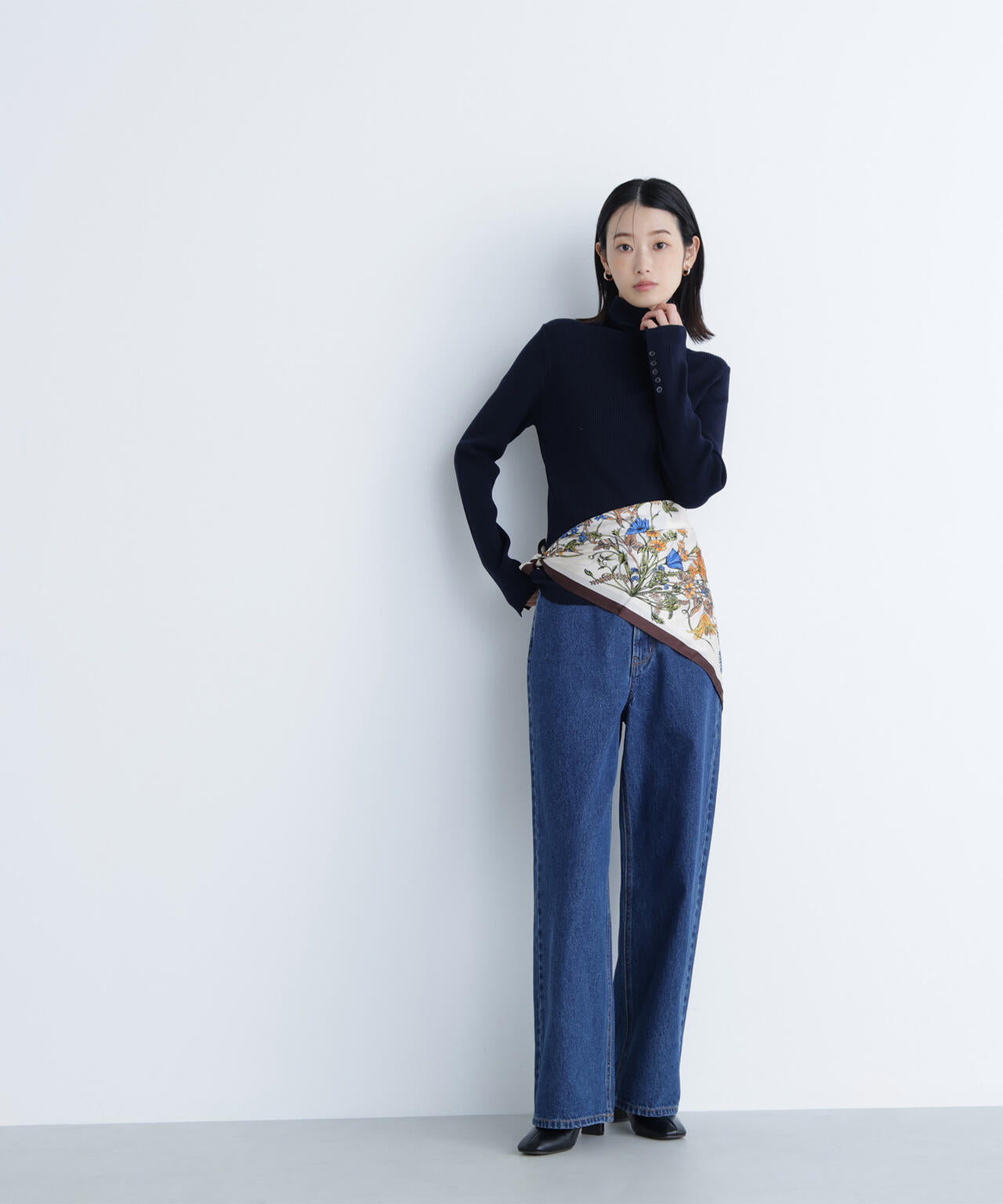 【Oggi掲載】ベーシックタートルネックニット