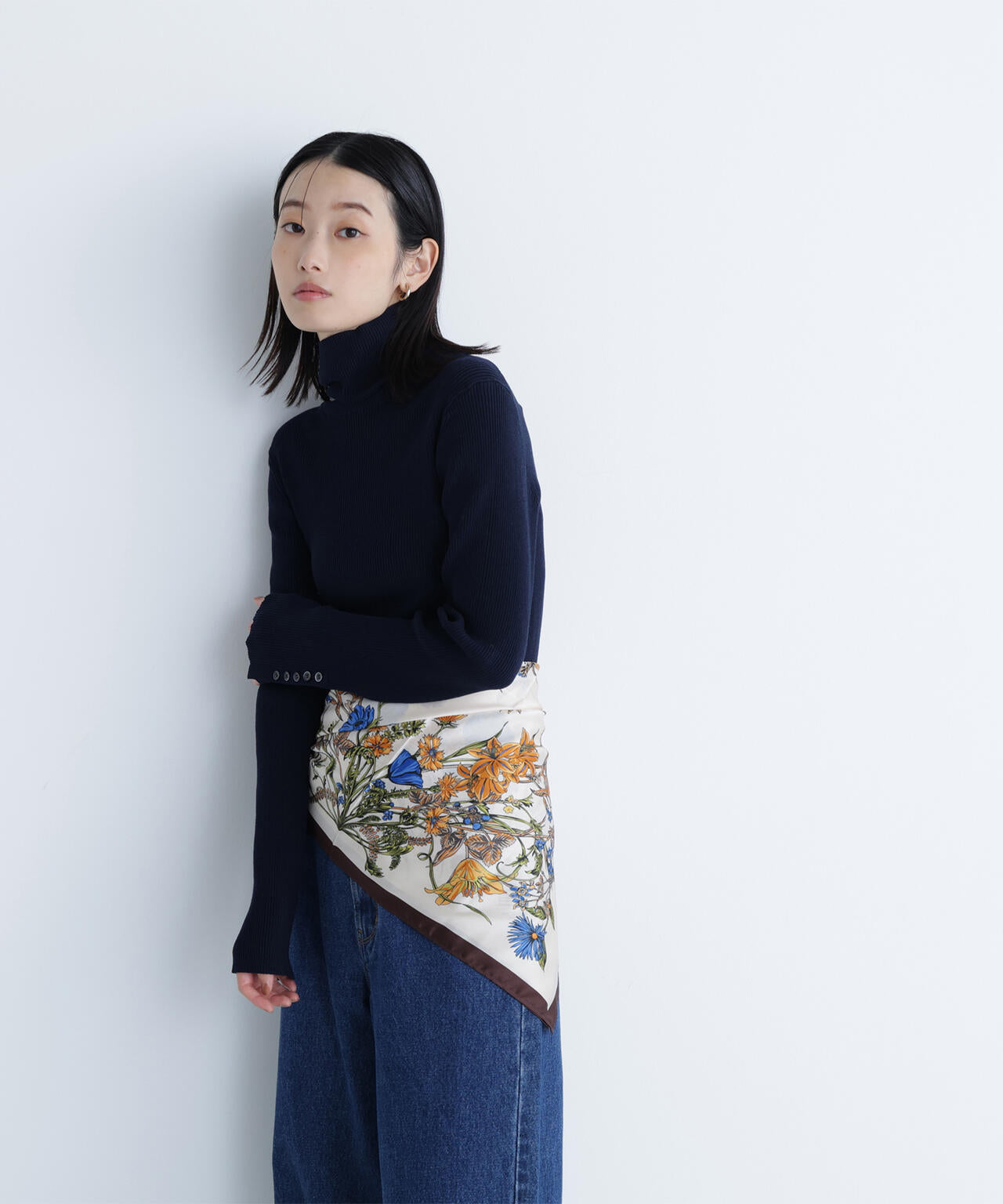 【Oggi掲載】ベーシックタートルネックニット