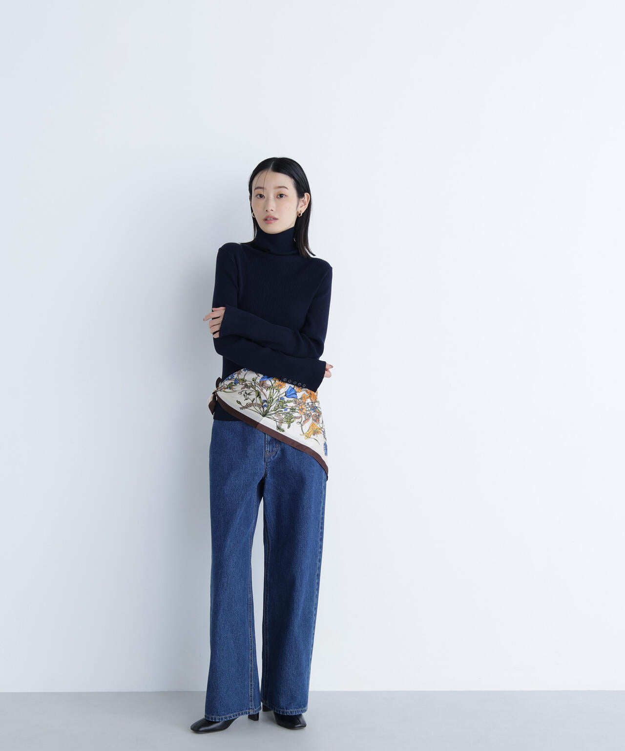 【Oggi掲載】ベーシックタートルネックニット