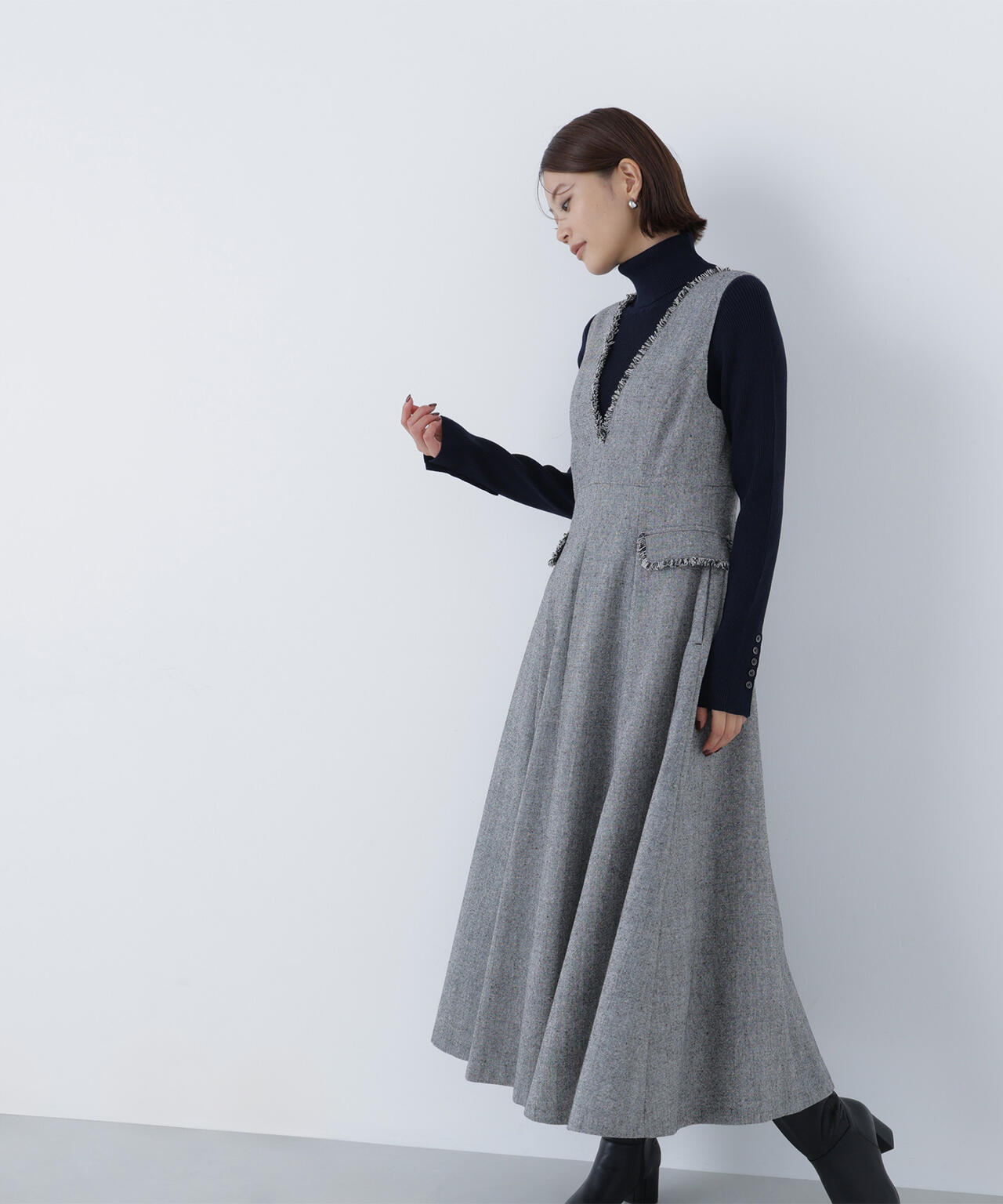 【Oggi掲載】ベーシックタートルネックニット