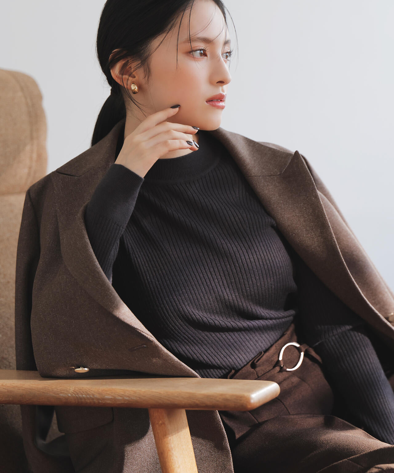 ウールブレンドニットシリーズ モックネック | NATURAL BEAUTY