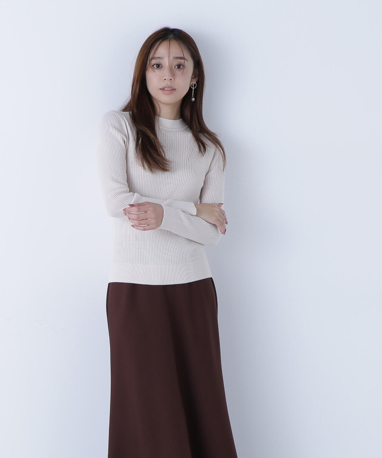 ウールブレンドニットシリーズ モックネック