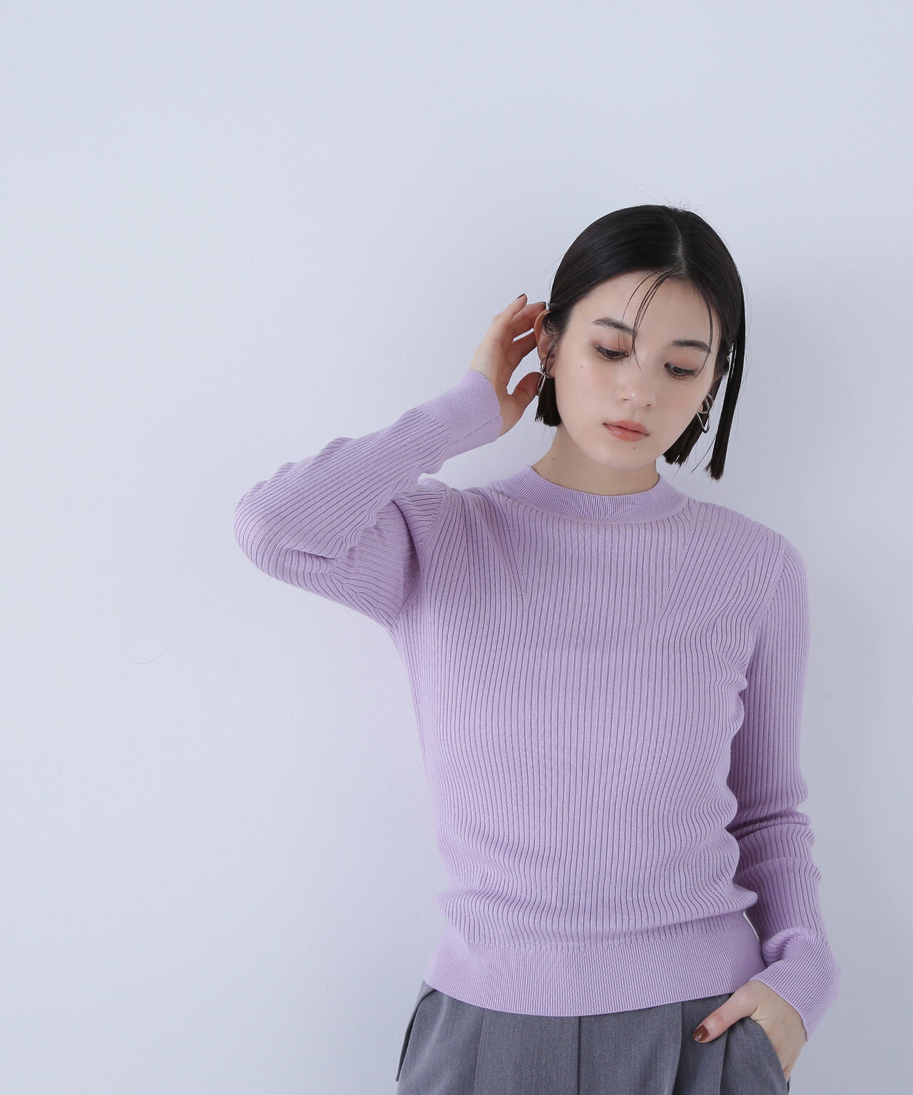 ウールブレンドニットシリーズ モックネック | NATURAL BEAUTY BASIC