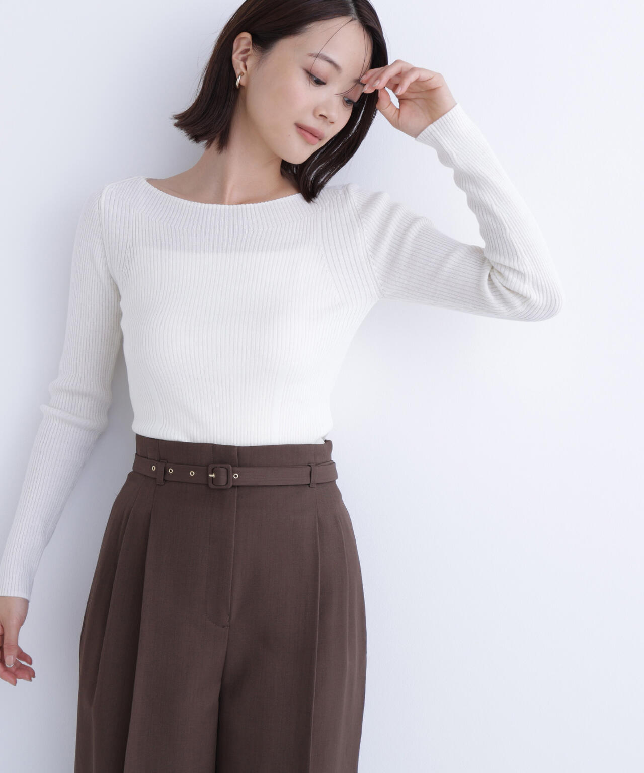 ウールブレンドニットシリーズ ボートネック | NATURAL BEAUTY BASIC