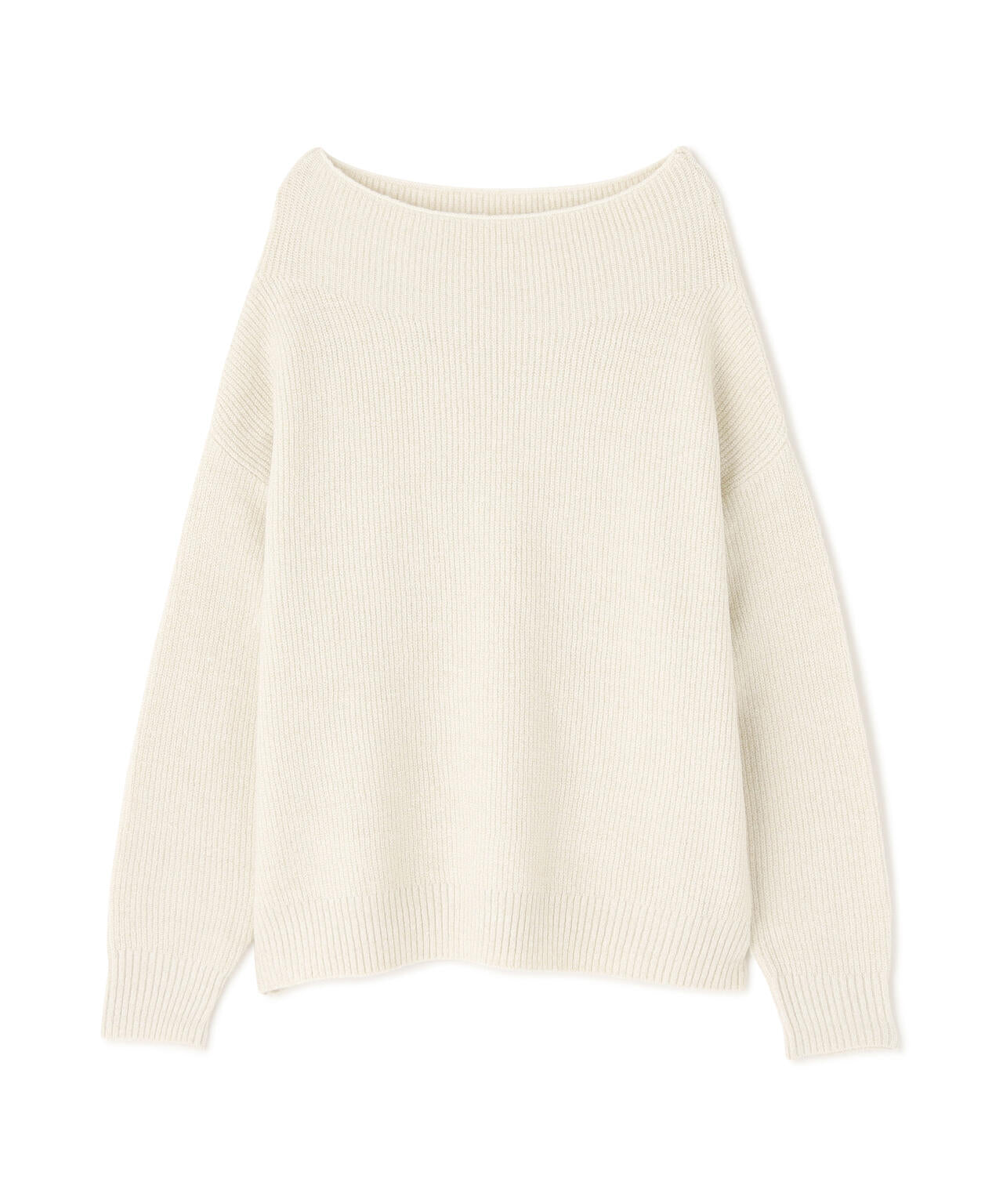 美品✨フォクシー '19 ニットクロスボートネック ロゴプレート