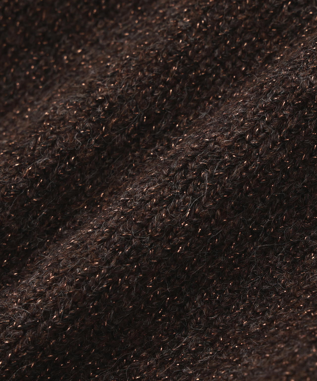 オフショルボクシーラメニット