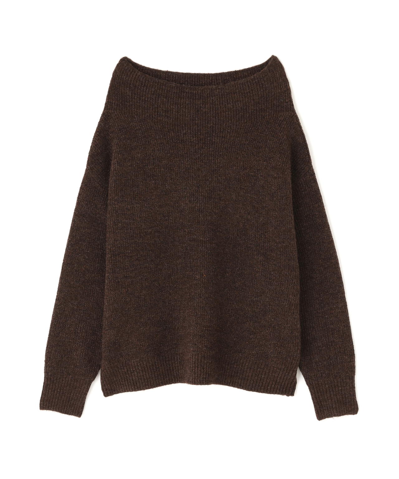 オフショルボクシーラメニット