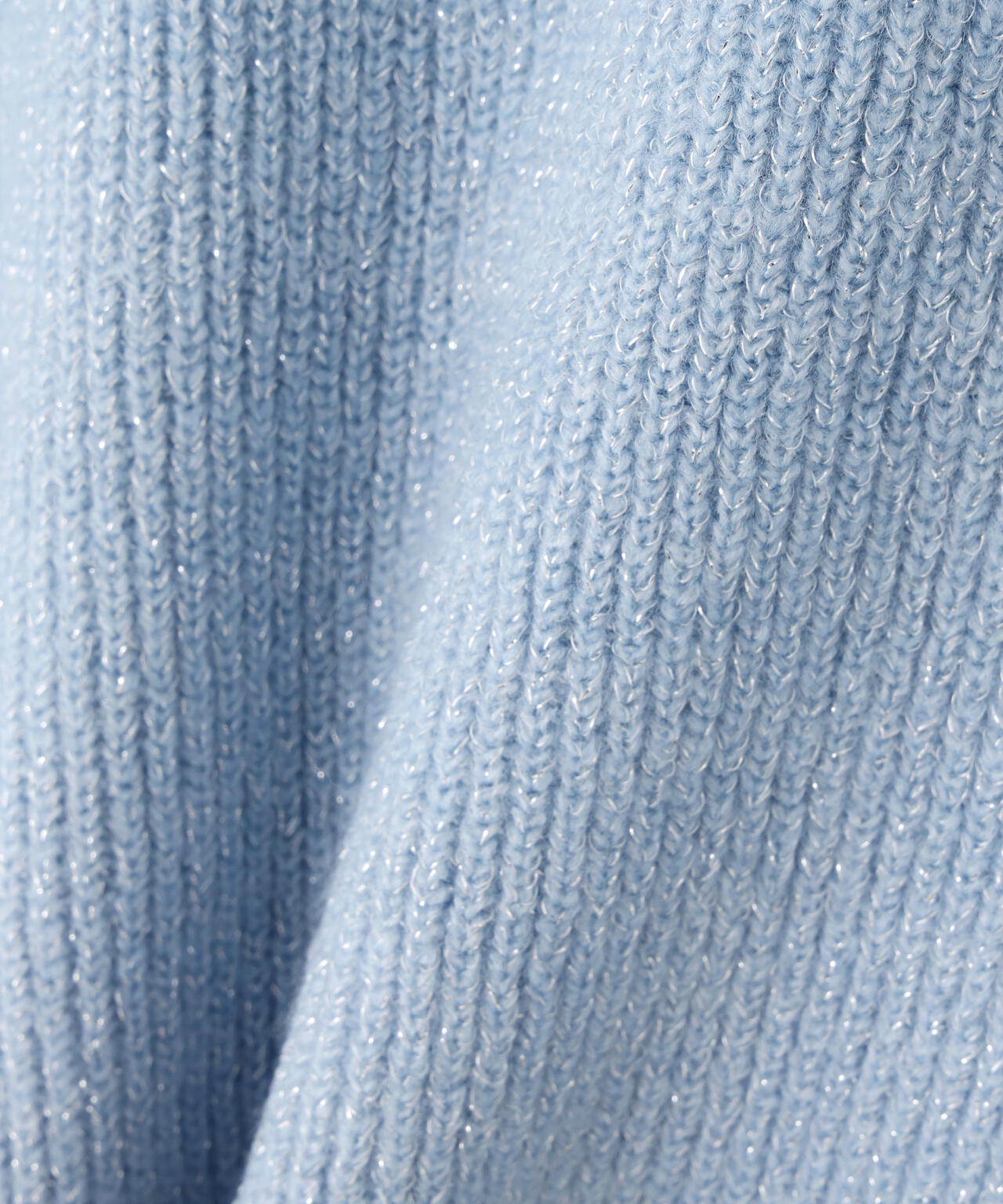 オフショルボクシーラメニット