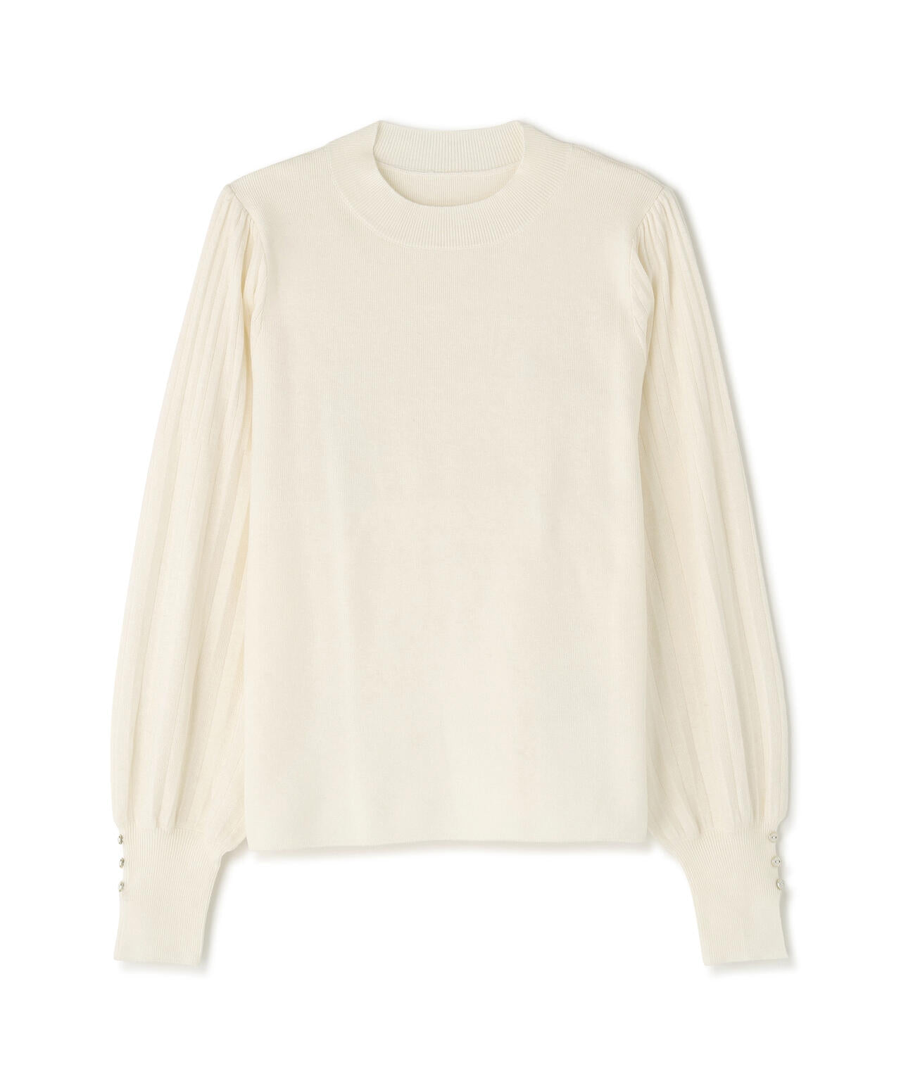 プリーツスリーブニット