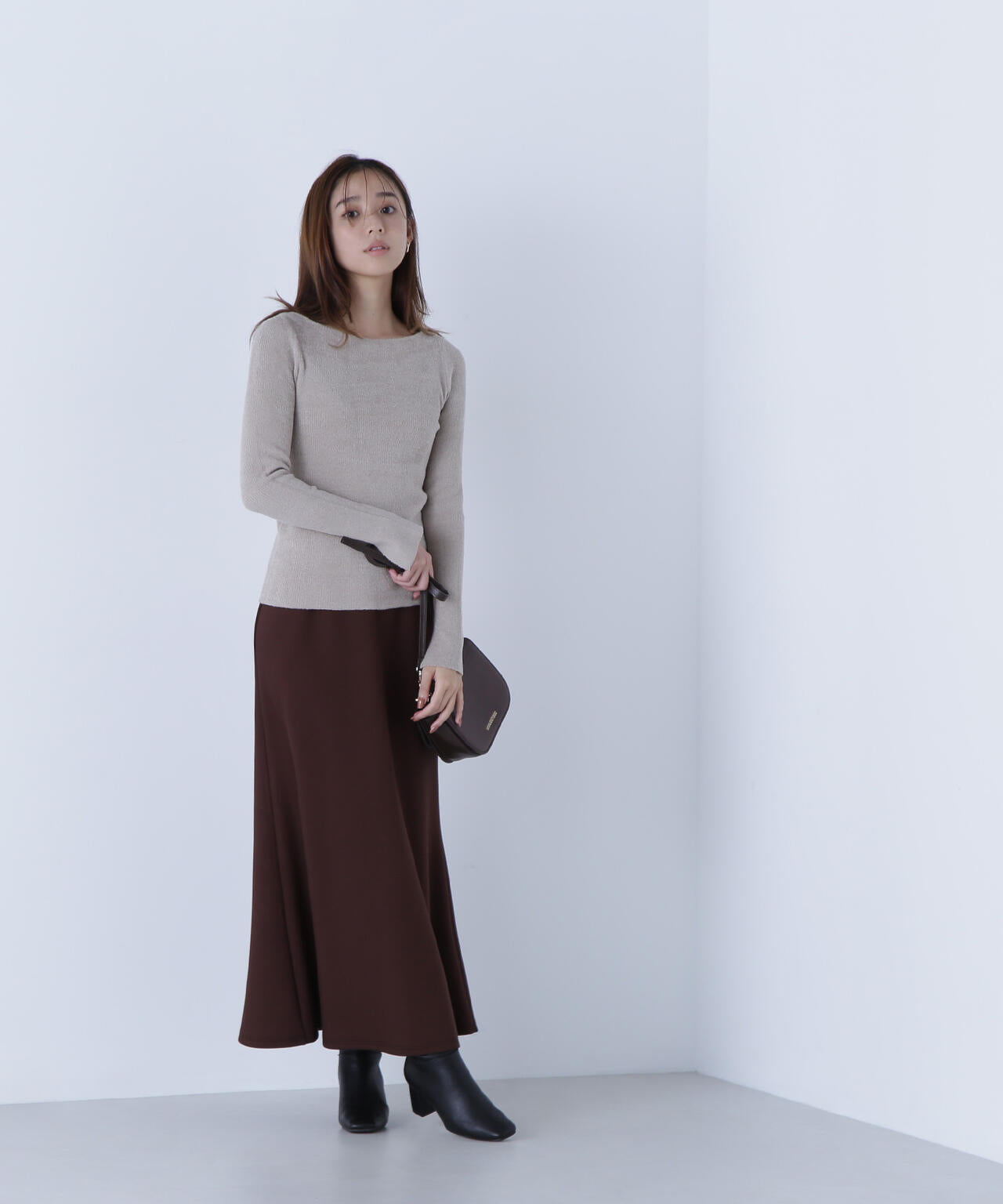 短期間値下げ　ボートネック レディ ニット .M ￥22,000（税込） セール】ボートネックバックスリット畦ニット（ニット/セーター