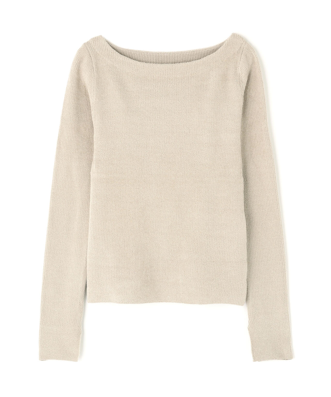 ボートネックモールリブニット