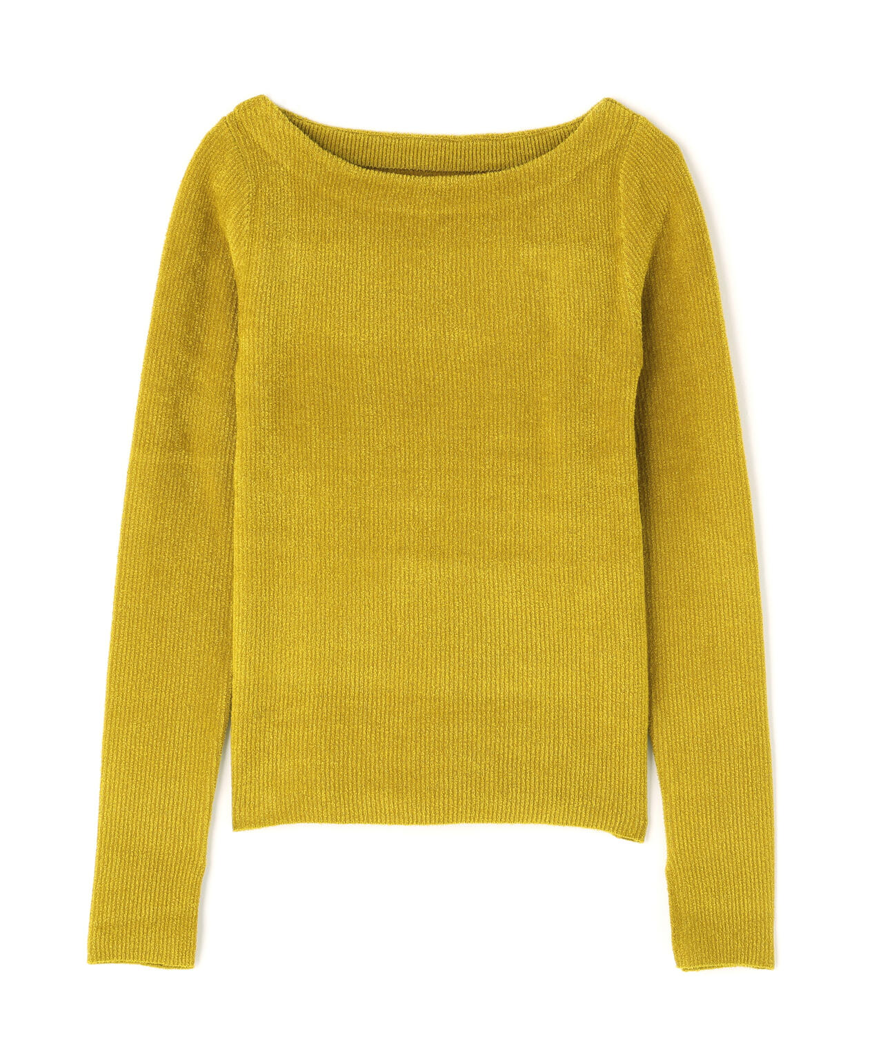 ボートネックモールリブニット