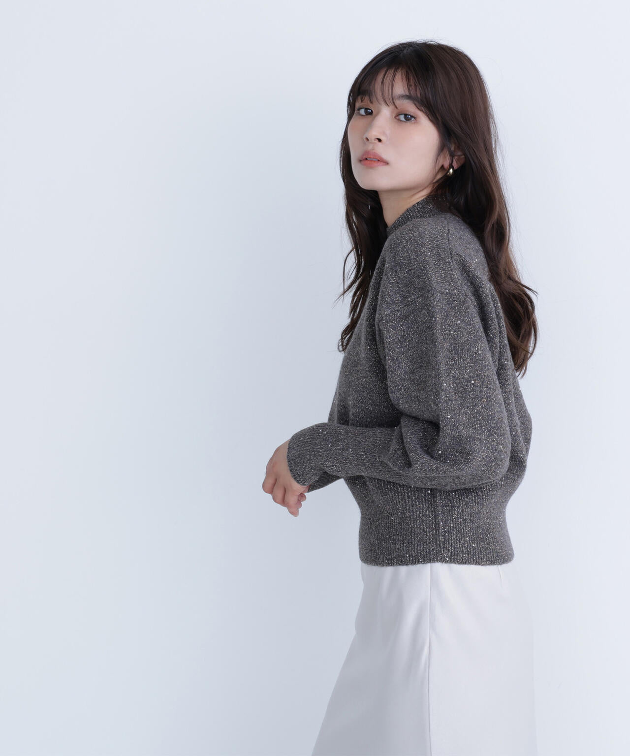 フラワースパンコールニット