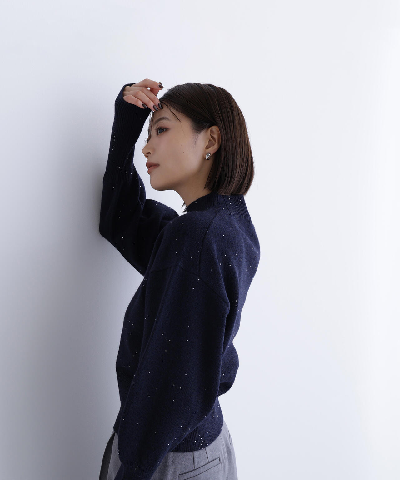 フラワースパンコールニット