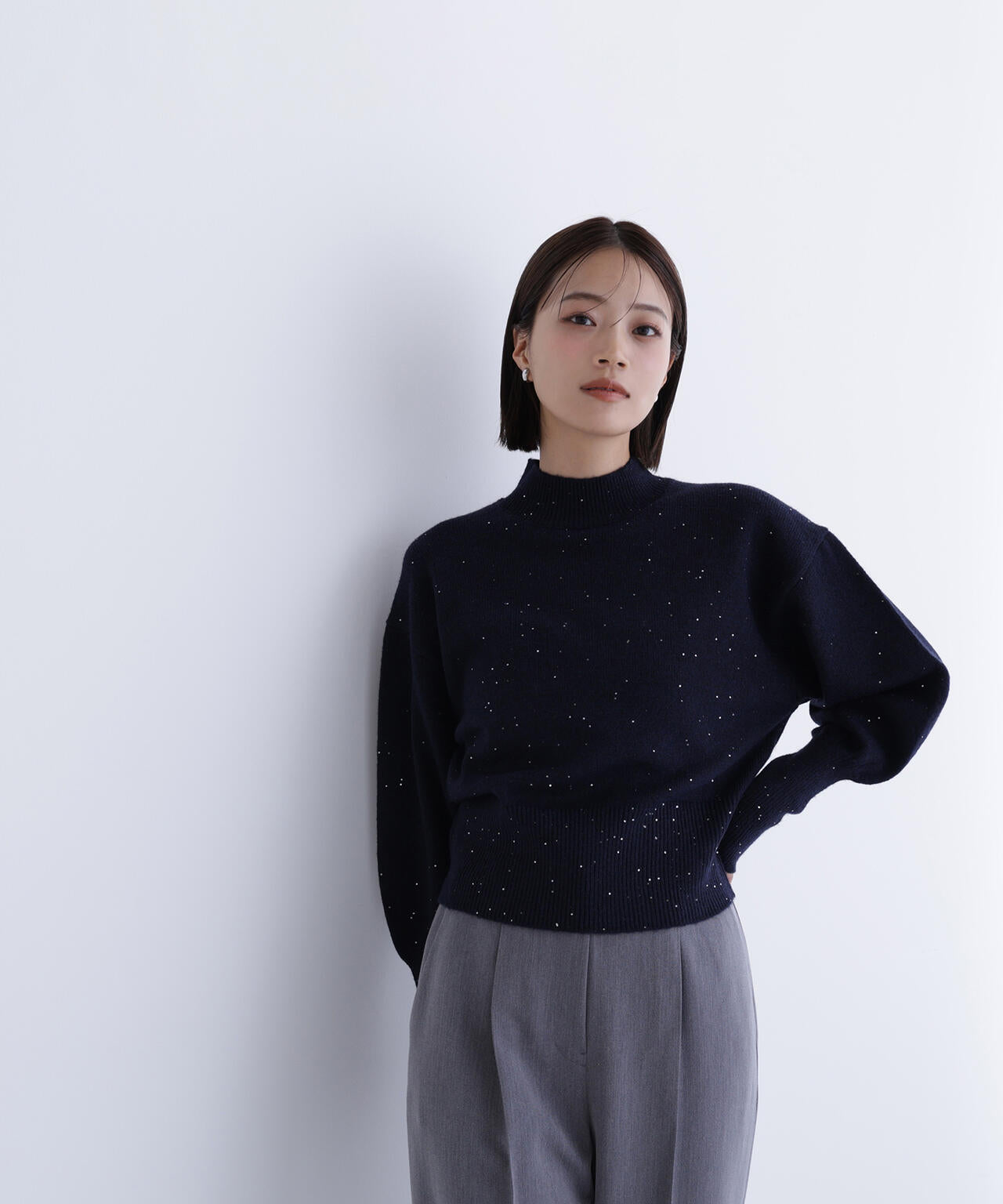 フラワースパンコールニット