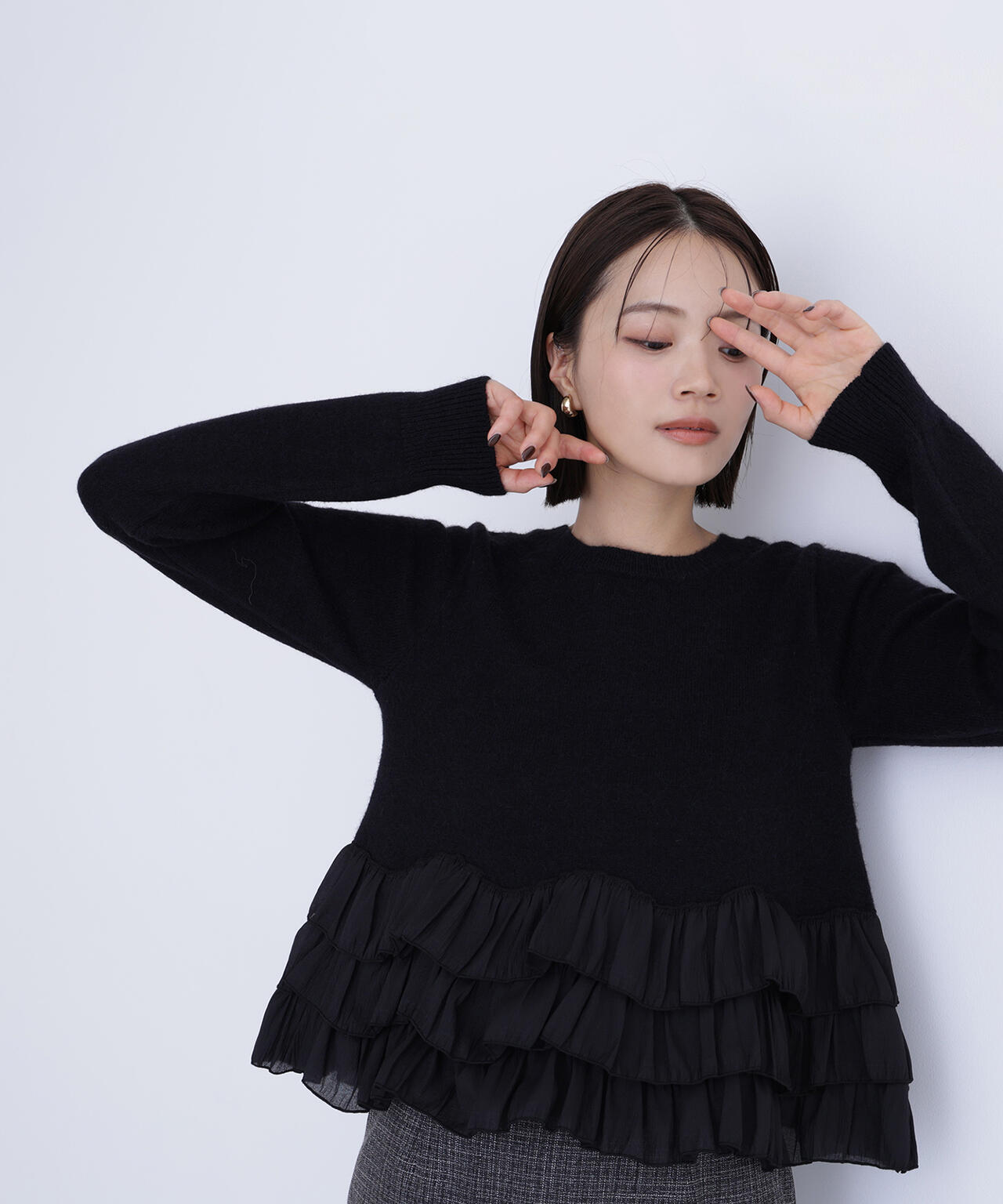 ヘムフリルドッキングニット | NATURAL BEAUTY BASIC（ナチュラル