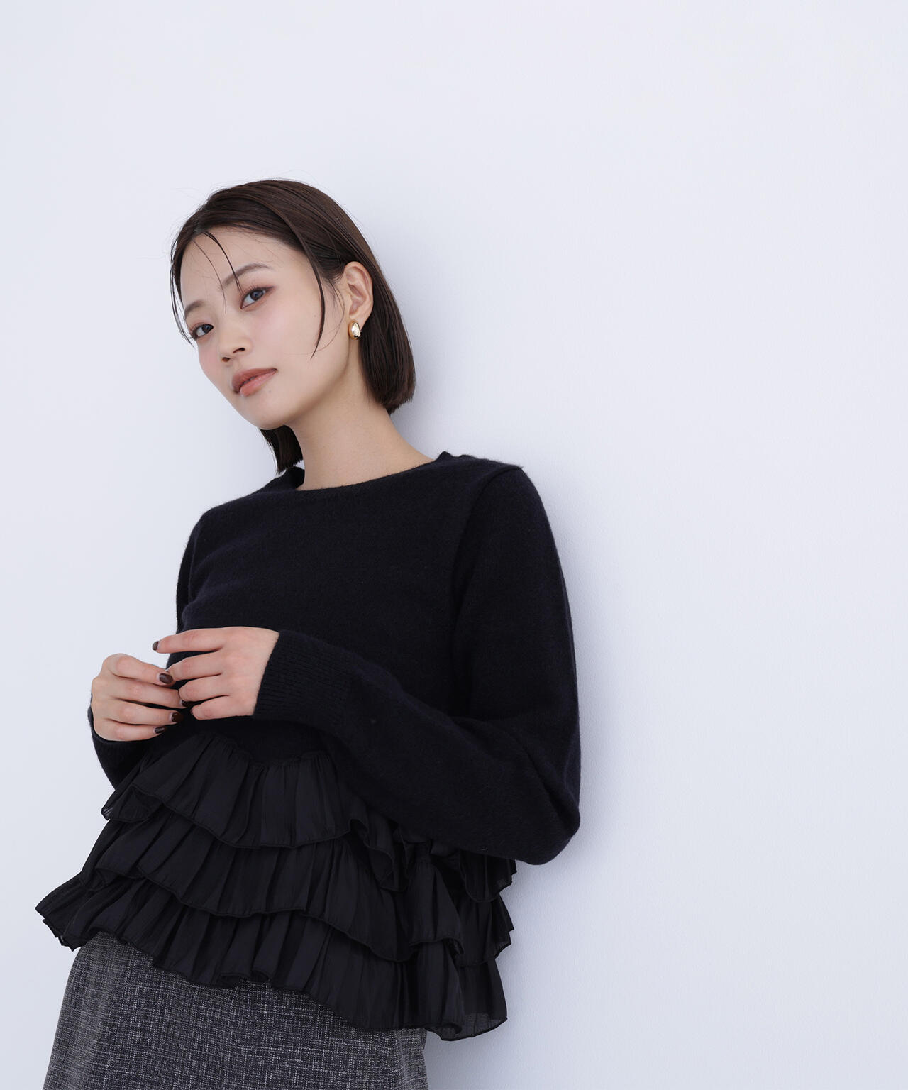 ヘムフリルドッキングニット | NATURAL BEAUTY BASIC（ナチュラル