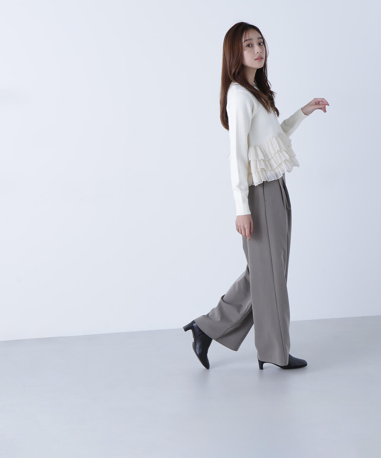 ヘムフリルドッキングニット | NATURAL BEAUTY BASIC（ナチュラル