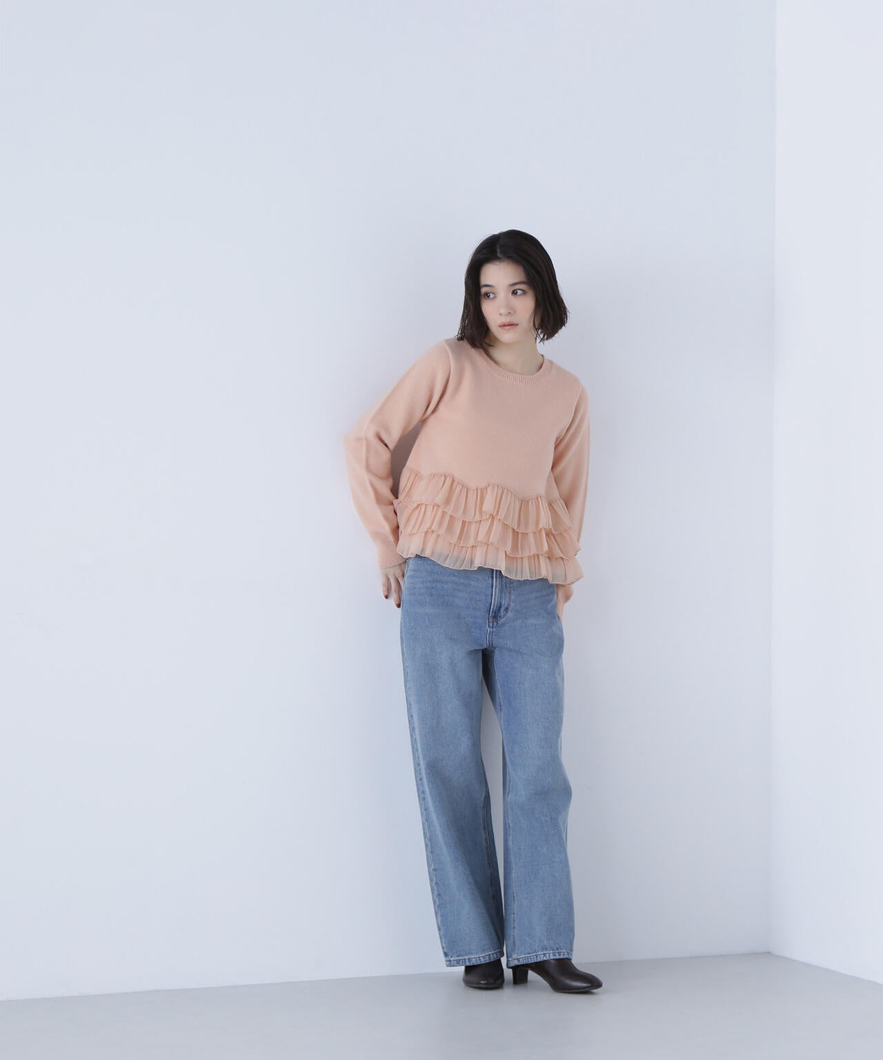 フリルキャミドッキングニット a.v.v｜[120-130]フリルキャミドッキングトップス | Rakuten