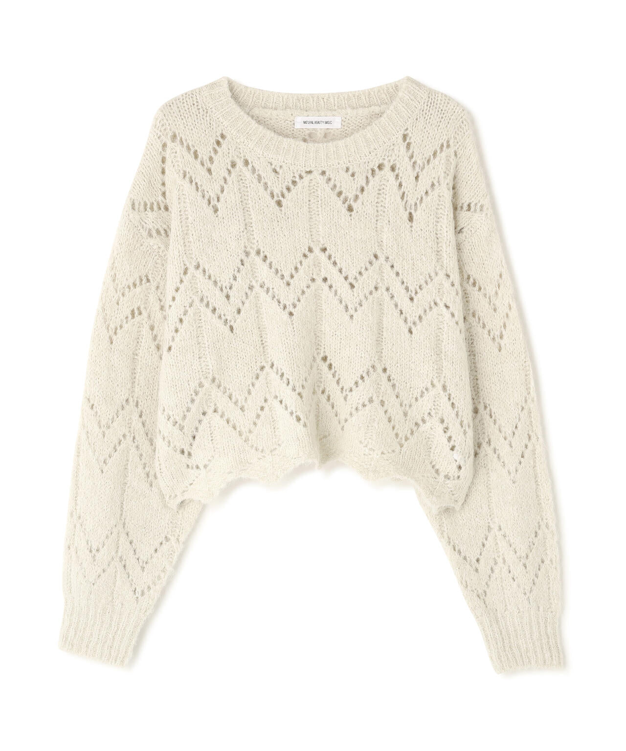 【sweet掲載】スカラップクロップドニット