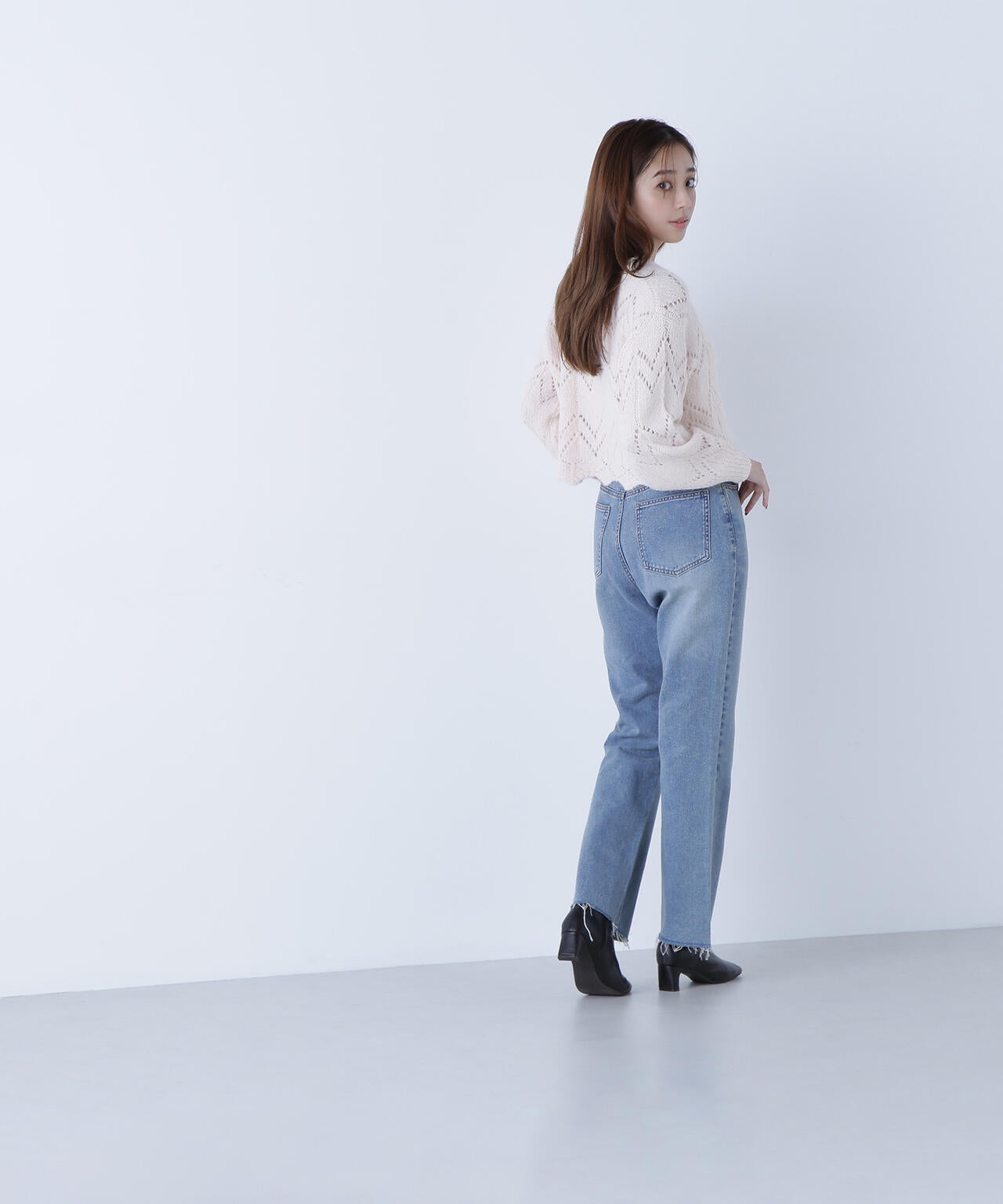 【sweet掲載】スカラップクロップドニット