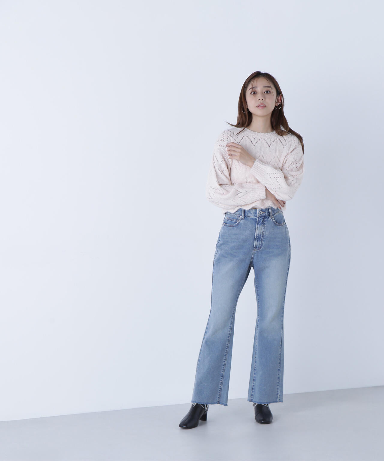 【sweet掲載】スカラップクロップドニット