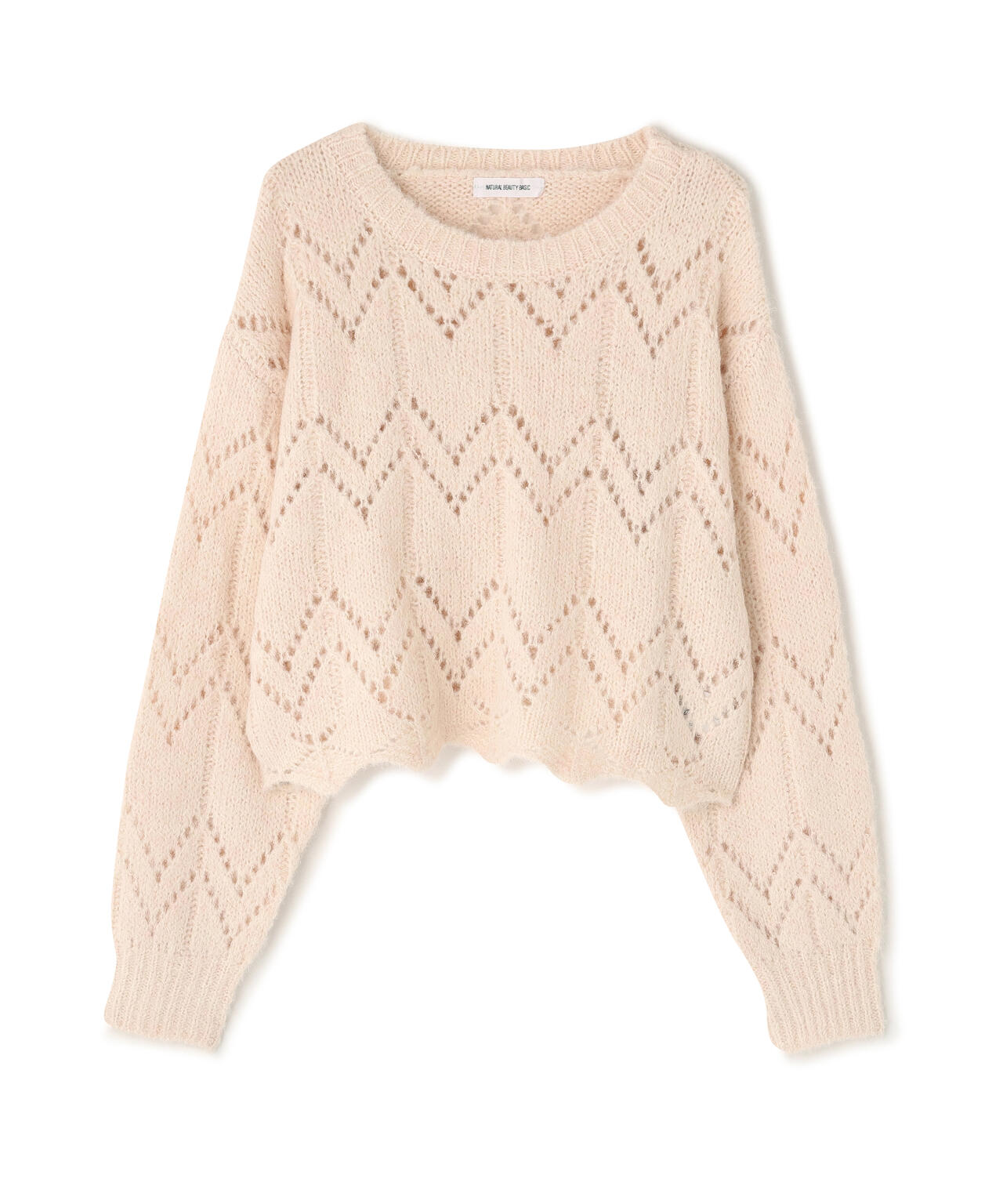 【sweet掲載】スカラップクロップドニット