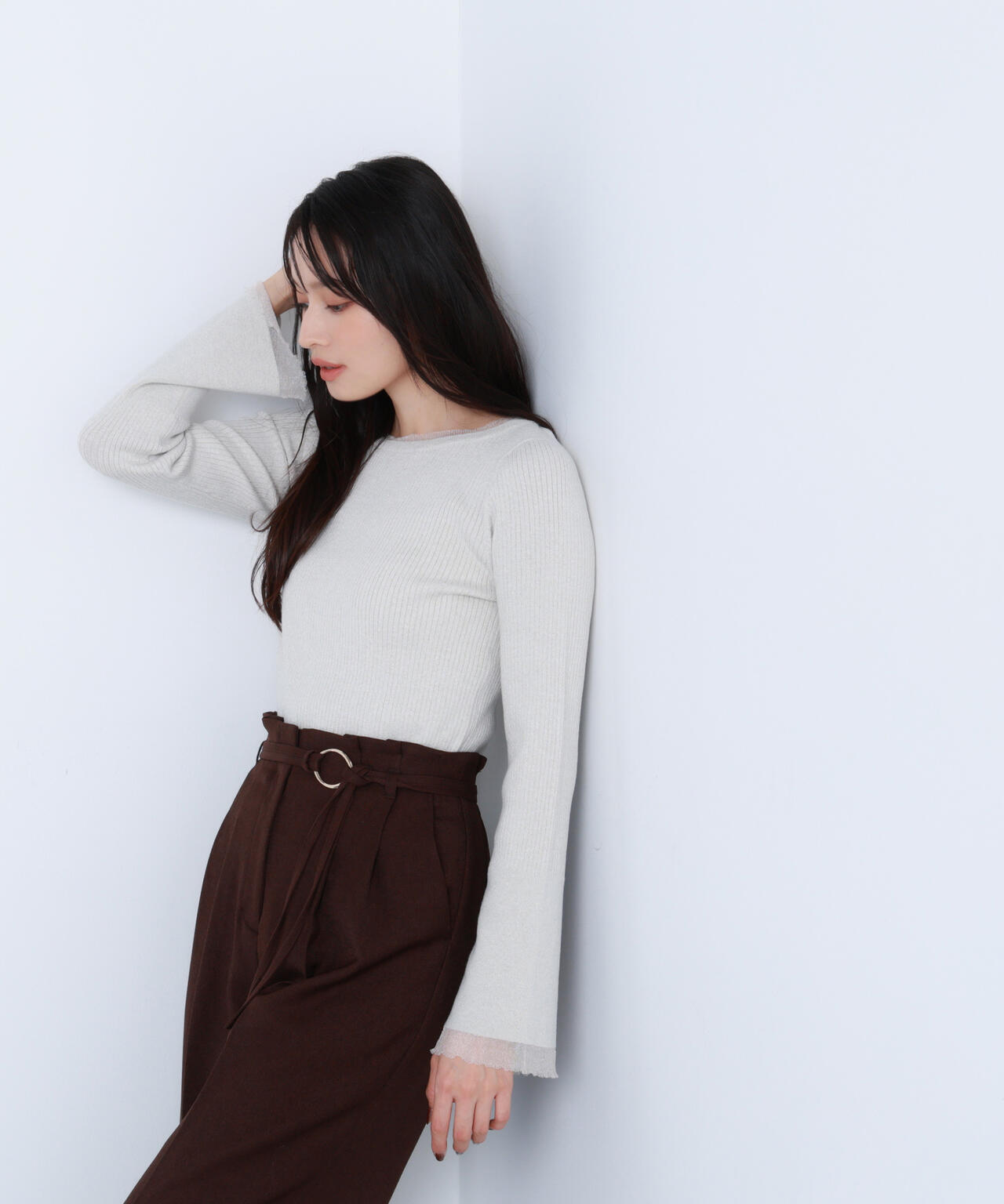 ボートネックフレアカフスニット | NATURAL BEAUTY BASIC（ナチュラル