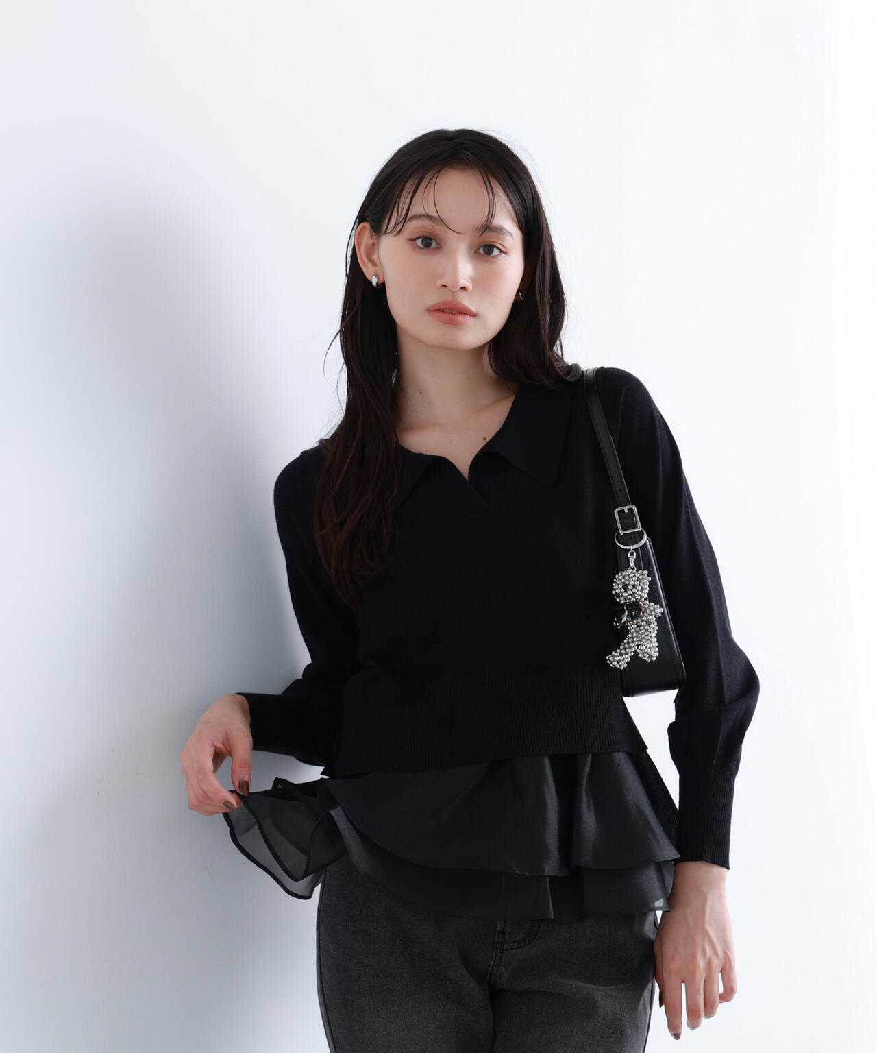 オーガンドッキングスキッパーニット | NATURAL BEAUTY BASIC