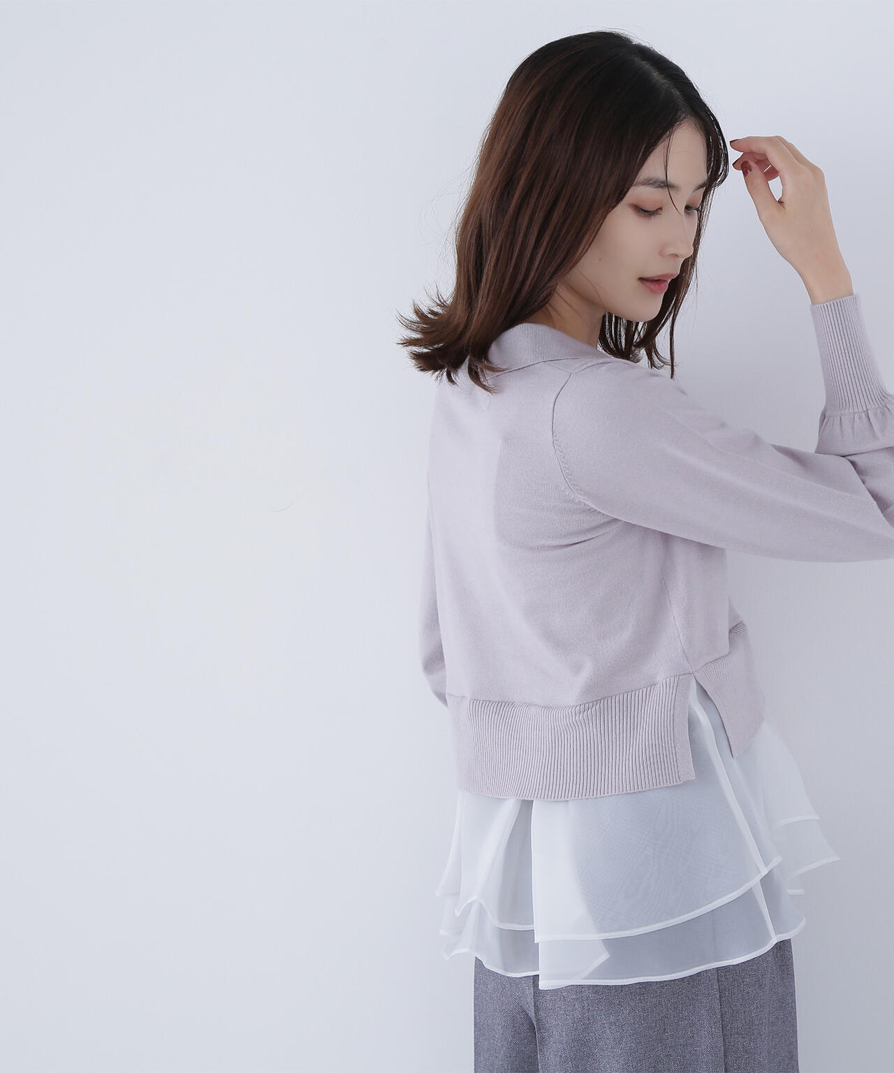 オーガンドッキングスキッパーニット