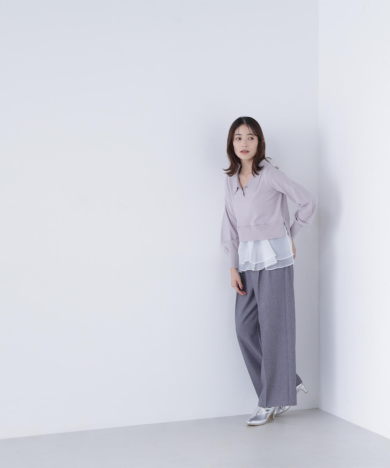 オーガンドッキングスキッパーニット