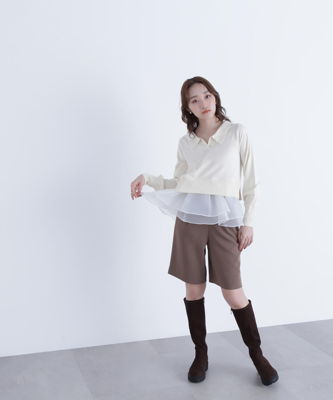 ぬっこ オーガンドッキングスキッパーニット | NATURAL BEAUTY BASIC