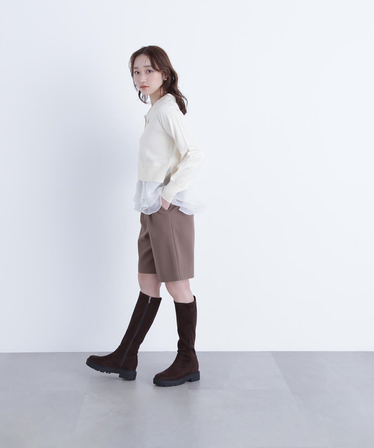 オーガンドッキングスキッパーニット