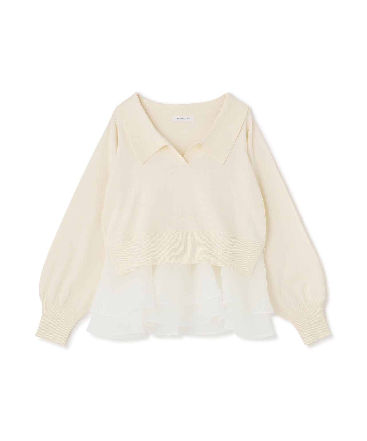オーガンドッキングスキッパーニット | NATURAL BEAUTY BASIC