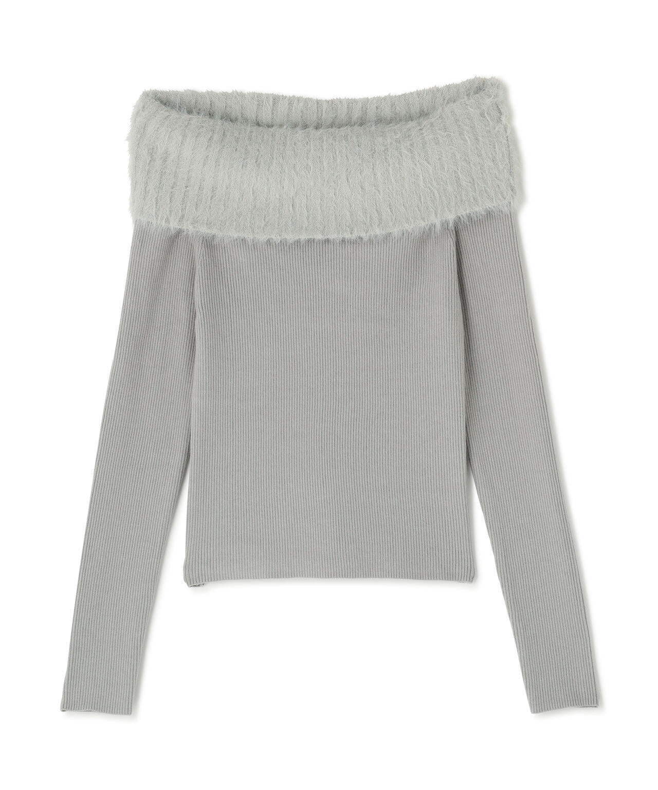 シャギーオフショルニット